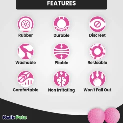 Equine Healthcare International Pony Pomms Horse Ear Plugs Pink 2 Count