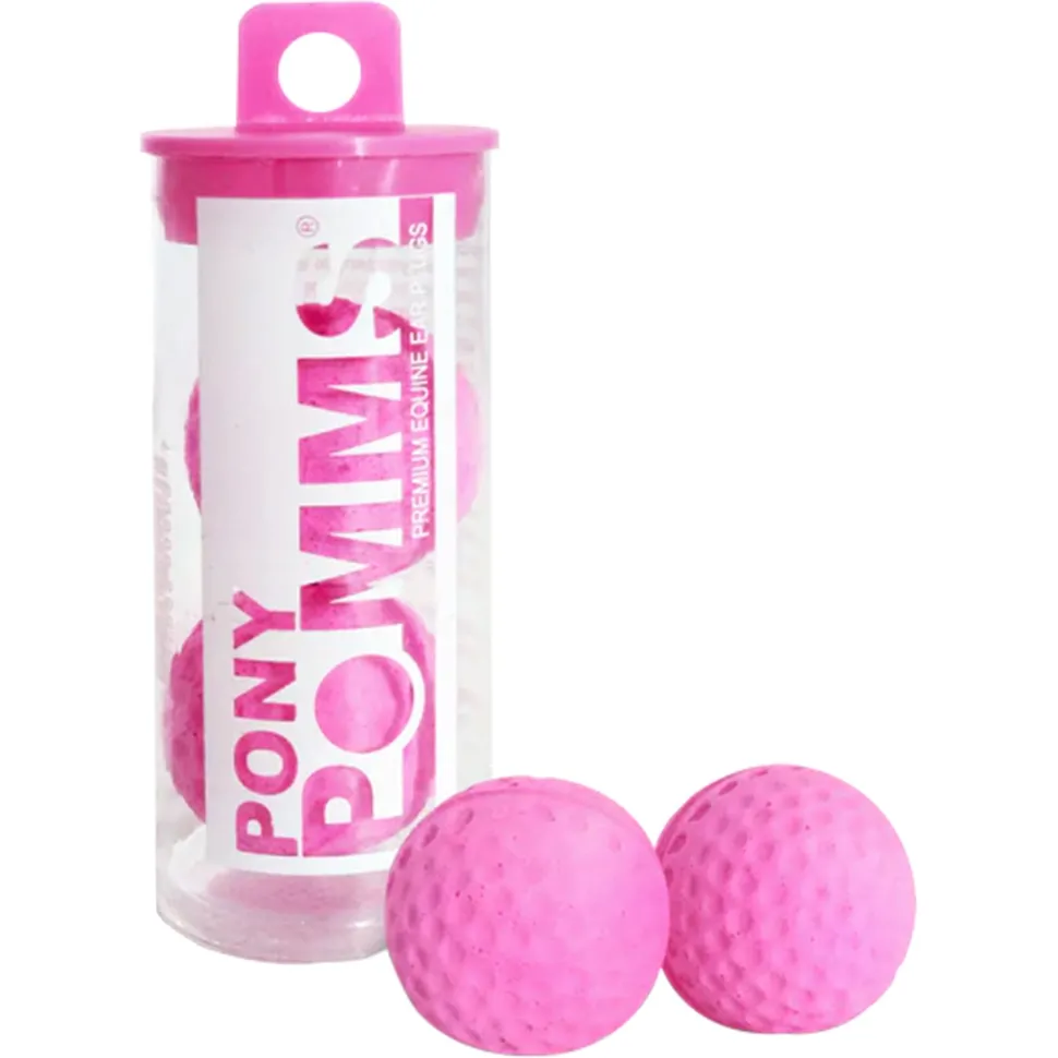 Equine Healthcare International Pony Pomms Horse Ear Plugs Pink 2 Count