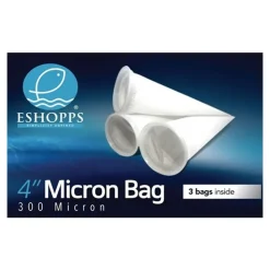 Eshopps 300 Micron Round Filter Sock White 4-in 3 Count