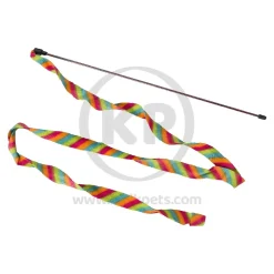 Ethical Pet Cat Prancer Fleece Frenzy Wand Cat Toy Assorted One Size