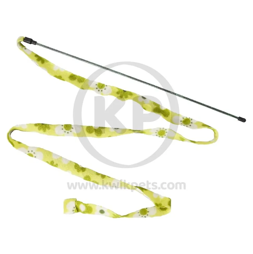 Ethical Pet Cat Prancer Fleece Frenzy Wand Cat Toy Assorted One Size