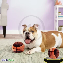 Ethical Pet Plush Dog Toy Basketball 4.5-in