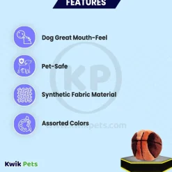Ethical Pet Plush Dog Toy Basketball 4.5-in