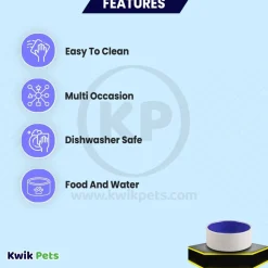 Ethical Pet Stoneware Crock Dog Bowl Blue