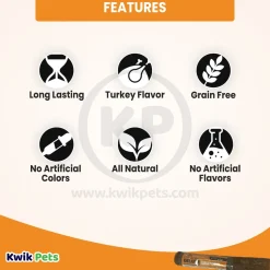 Etta Says! Deluxe Turkey Chew Dog Treat 7-in