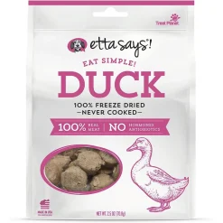 Etta Says! Eat Simple 100% Freeze Dried Never Cooked Duck Dog Treats 2.5-oz