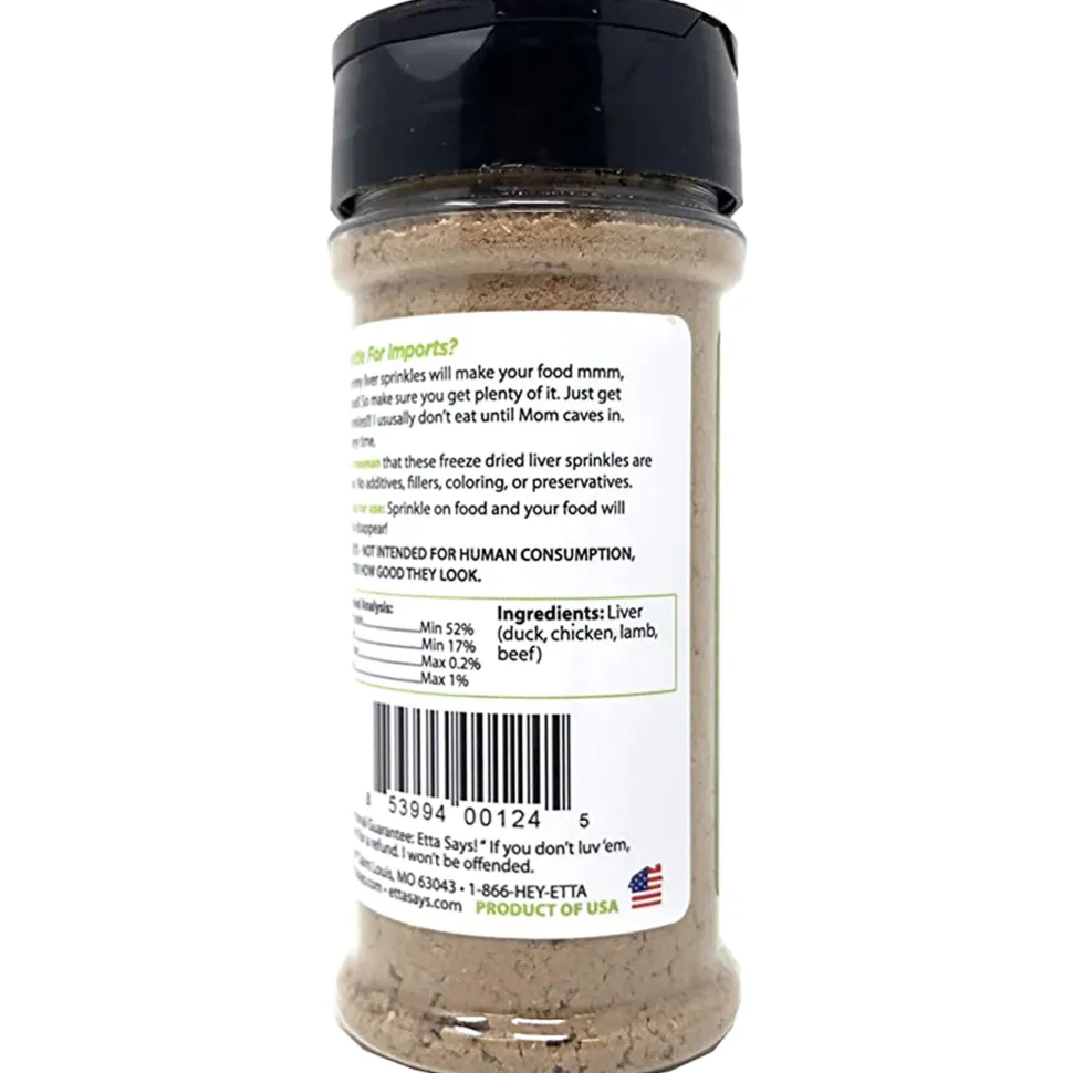 Etta Says! Liver Sprinkles 100% All Natural Dog Food Topper 3.0-oz