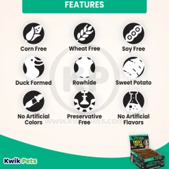 Etta Says! Premium Crunchy Bars Duck & Sweet Potato Dog Treats 12 Count