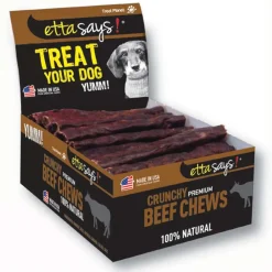 Etta Says! Premium Crunchy Beef Chews Dog Treat 4-in 36 Count