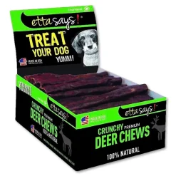Etta Says! Premium Crunchy Deer Chews Dog Treat 4-in 36 Count