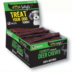 Etta Says! Premium Crunchy Deer Chews Dog Treat 4.5-in 36 Count