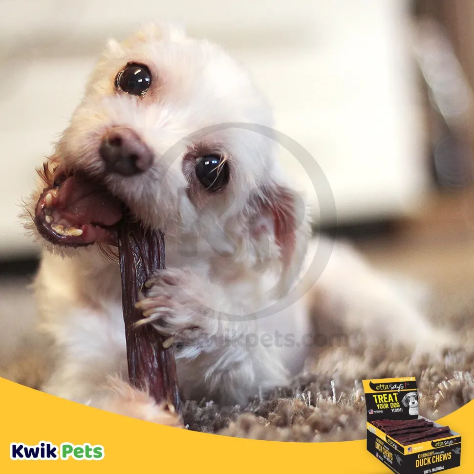 Etta Says! Premium Crunchy Duck Chews Dog Treat 4.5-in 36 Count