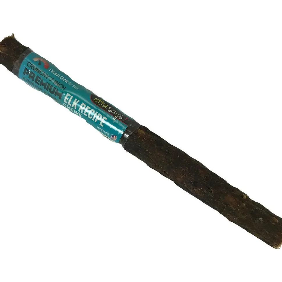 Etta Says! Premium Crunchy Elk Chews Dog Treat 7-in