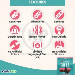 Etta Says! Sit! Dog Training Treats Bacon Recipe 6-oz
