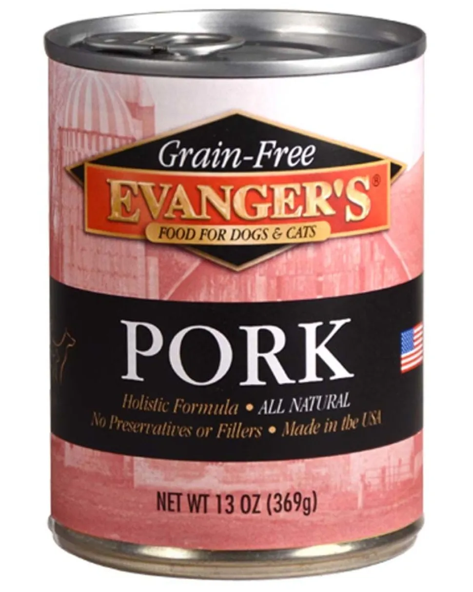 Evanger's Grain-Free Canned Dog & Cat Food Pork 12.5-oz