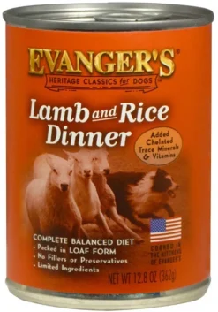Evanger's Heritage Classic Canned Dog Food Lamb & Rice Dinner 12.5-oz