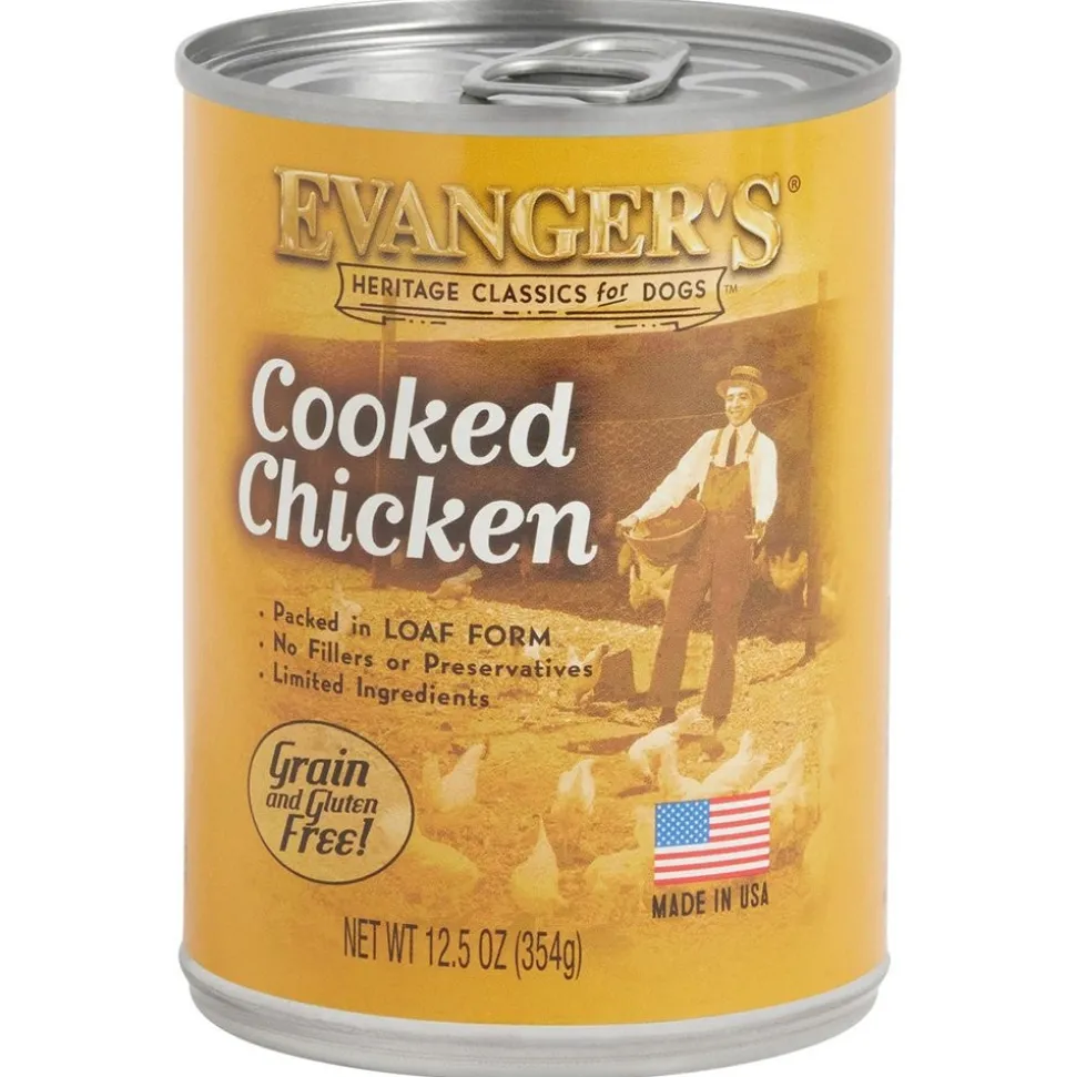 Evanger's Heritage Classic Grain-Free Wet Dog Food Cooked Chicken 12.5-oz