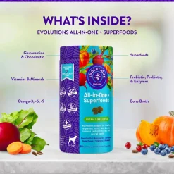 Evolutions by NaturVet All-in-One Plus Superfoods Soft Chews for Dogs 90 Count 7.9-oz