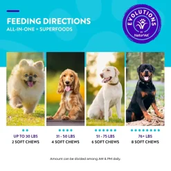 Evolutions by NaturVet All-in-One Plus Superfoods Soft Chews for Dogs 90 Count 7.9-oz