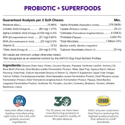 Evolutions by NaturVet Probiotic Plus Superfoods Digestive Support Soft Chews for Dogs 90 Count 6.9-oz
