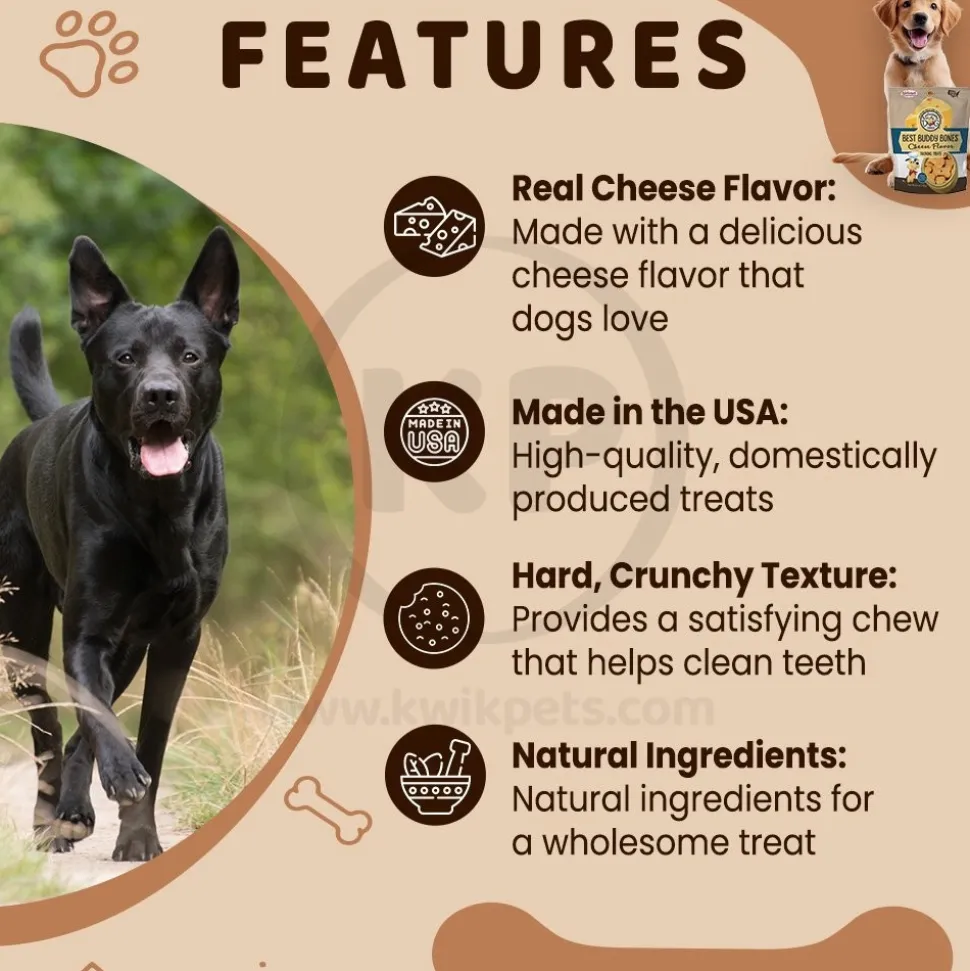 Exclusively Pet Best Buddy Bones Training Dog Treats Cheese 5.5 oz