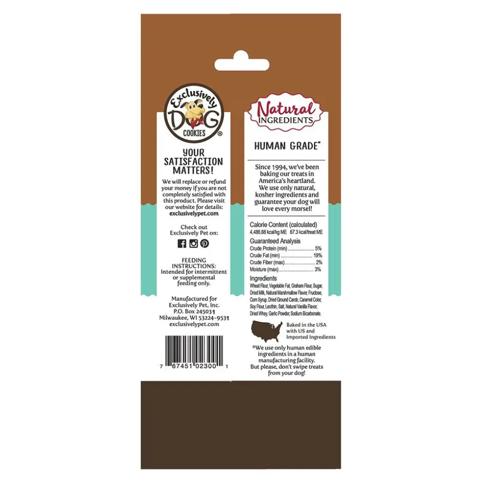 Exclusively Pet S'mores Flavor Sandwich Cremes Dog Treats 8-oz