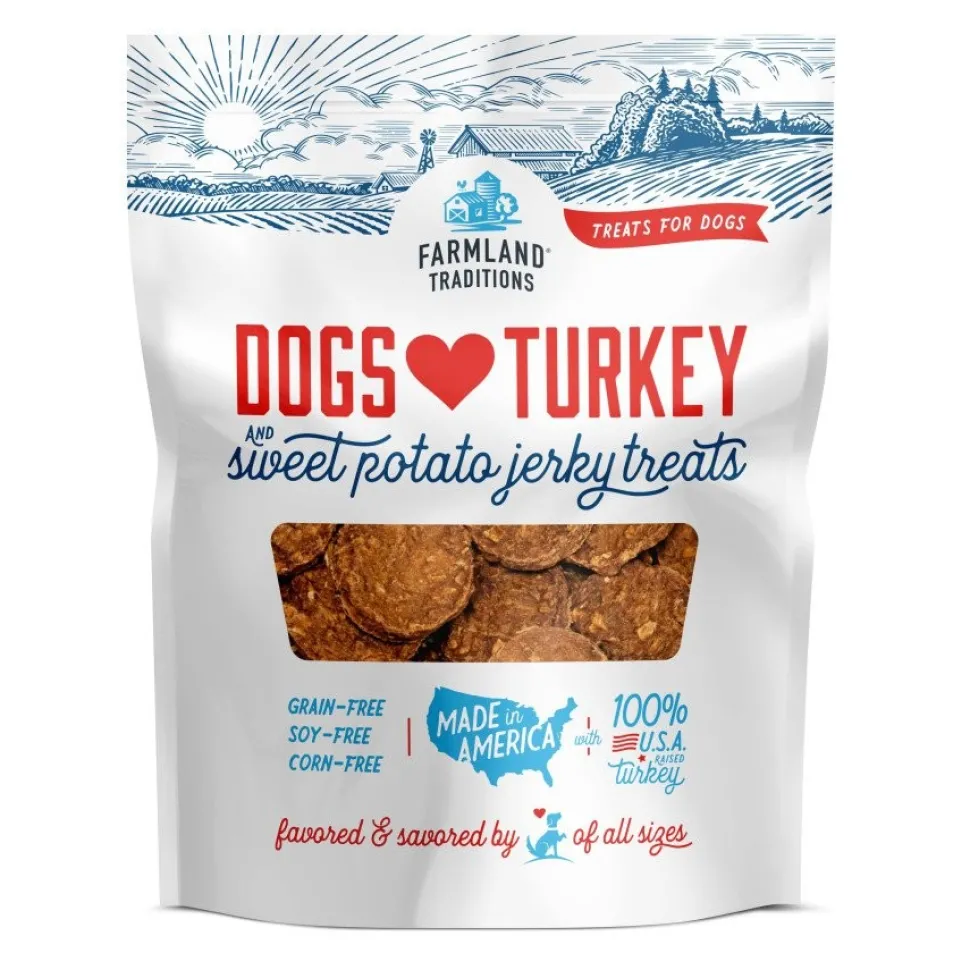 Farmland Traditions Dogs Love Turkey & Sweet Potato Dog Treats 6-oz