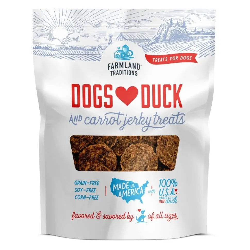Farmland Traditions Dogs Love Duck & Carrot Jerky Dog Treats 13.5-oz