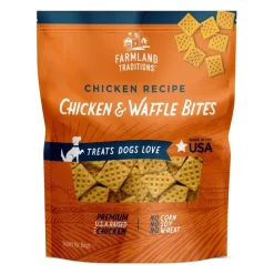 Farmland Traditions Simple Snacks Dog Treats Chicken & Waffle Bites 6-oz