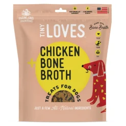 Farmland Traditions Tiny Loves Jerky Dog Treats Chicken with Bone Broth 16-oz