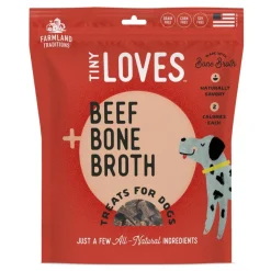Farmland Traditions Tiny Loves Jerky Dog Treats Beef with Bone Broth 5-oz