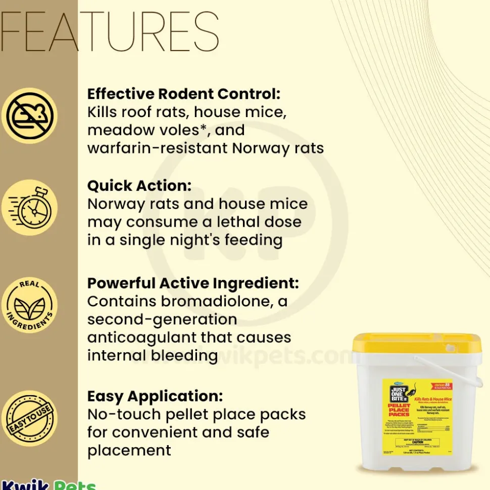 Farnam Just One Bite II Rat & Mouse Pellet Place Packs 86 Count 129-oz