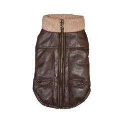 Fashion Pet Bomber Jacket Brown Small