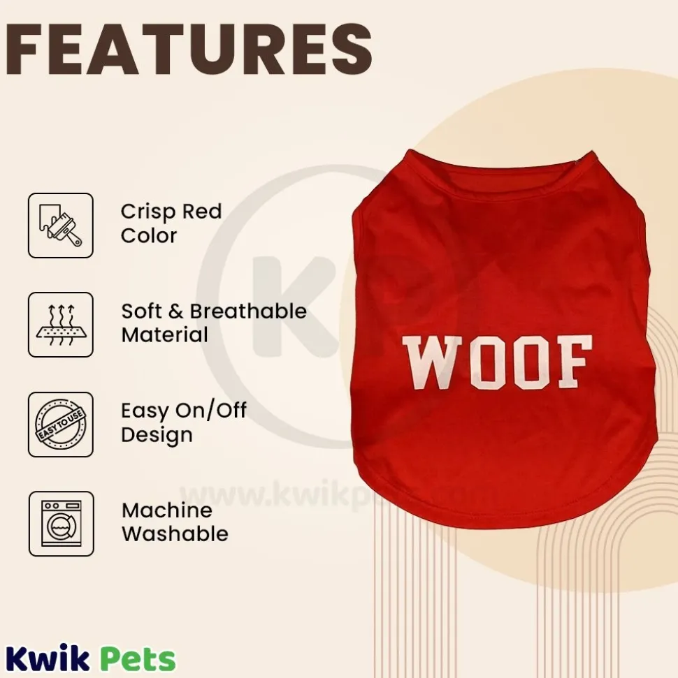 Fashion Pet Cosmo Woof Tee Red Medium