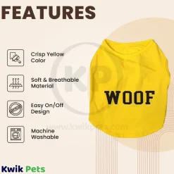 Fashion Pet Cosmo Woof Tee Yellow Medium