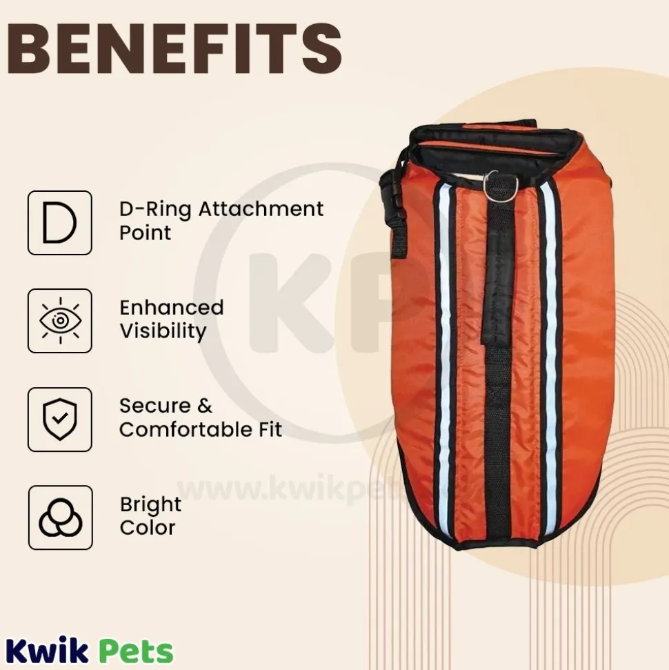 Fashion Pet Dog Life Vest Orange Small