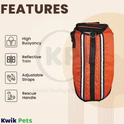 Fashion Pet Dog Life Vest Orange Large