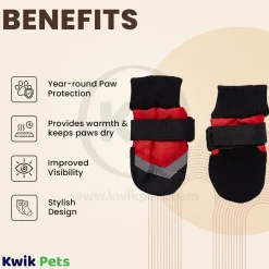 Fashion Pet Extreme All Weather Boots Red/Black XXS