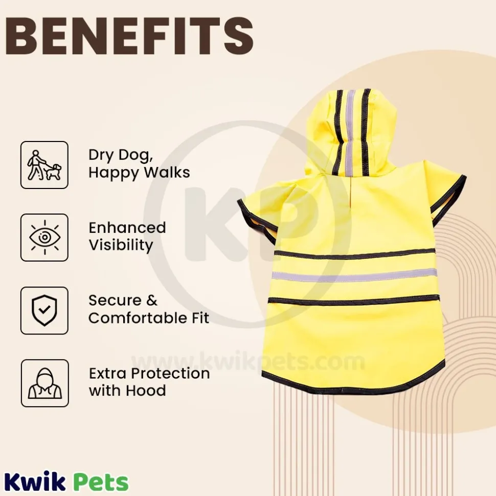 Fashion Pet Rainy Day Slicker Yellow Medium