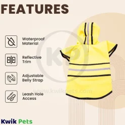 Fashion Pet Rainy Day Slicker Yellow Small