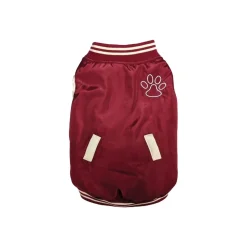 Fashion Pet Varsity Jacket Denim Cranberry XX-small
