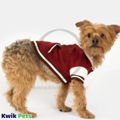 Fashion Pet Varsity Jacket Denim Cranberry XX-small
