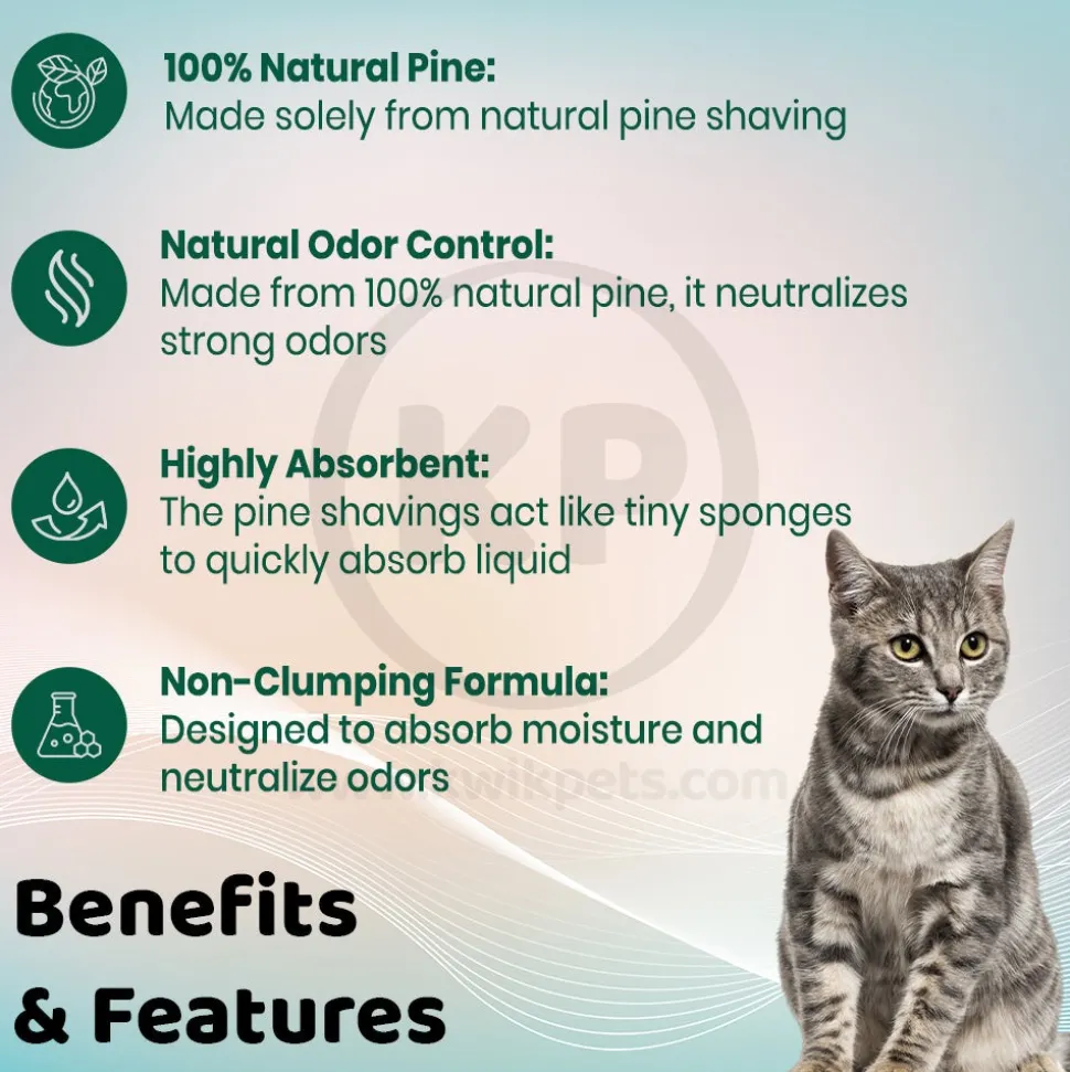 Feline Pine Original Non-Clumping Natural Pine Cat Litter 7-lb