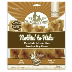 Fieldcrest Farms Nothin' To Hide Flip Chips Dog Treat Peanut Butter 8 Count