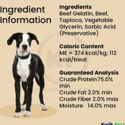 Fieldcrest Farms Nothin' To Hide Flip Chips Dog Treat Beef 8 Count 8.5-oz