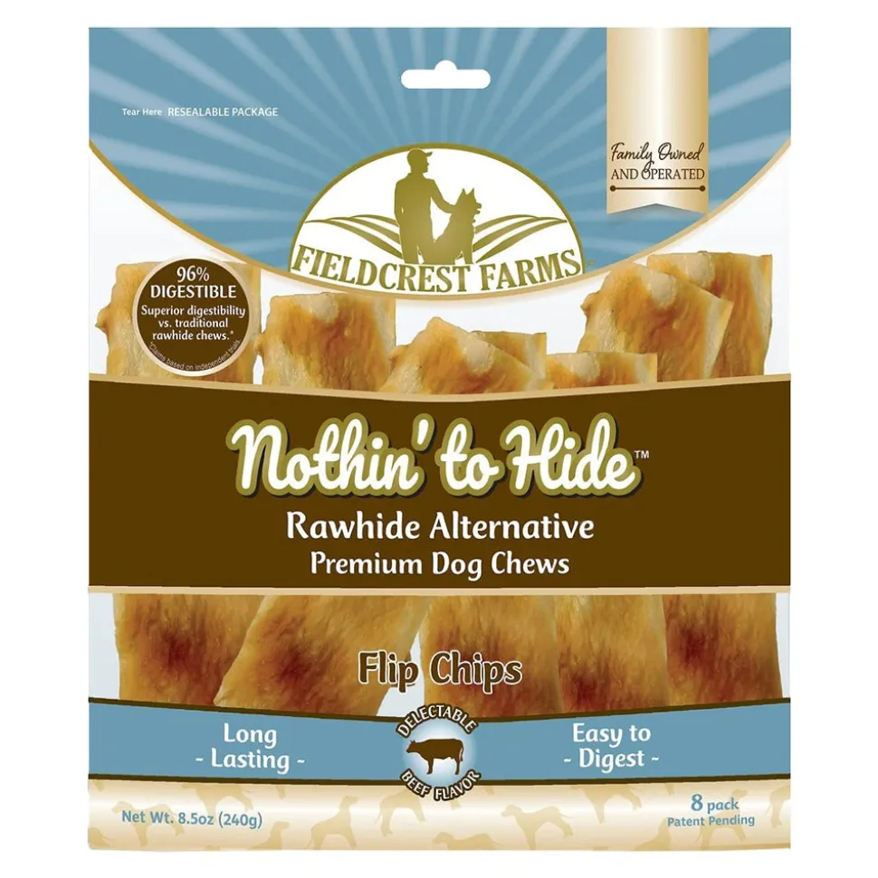 Fieldcrest Farms Nothin' To Hide Flip Chips Dog Treat Beef 8 Count 8.5-oz
