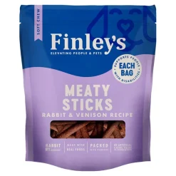 Finley's Meaty Sticks Rabbit & Venison Soft Chew Dog Treats 12-oz