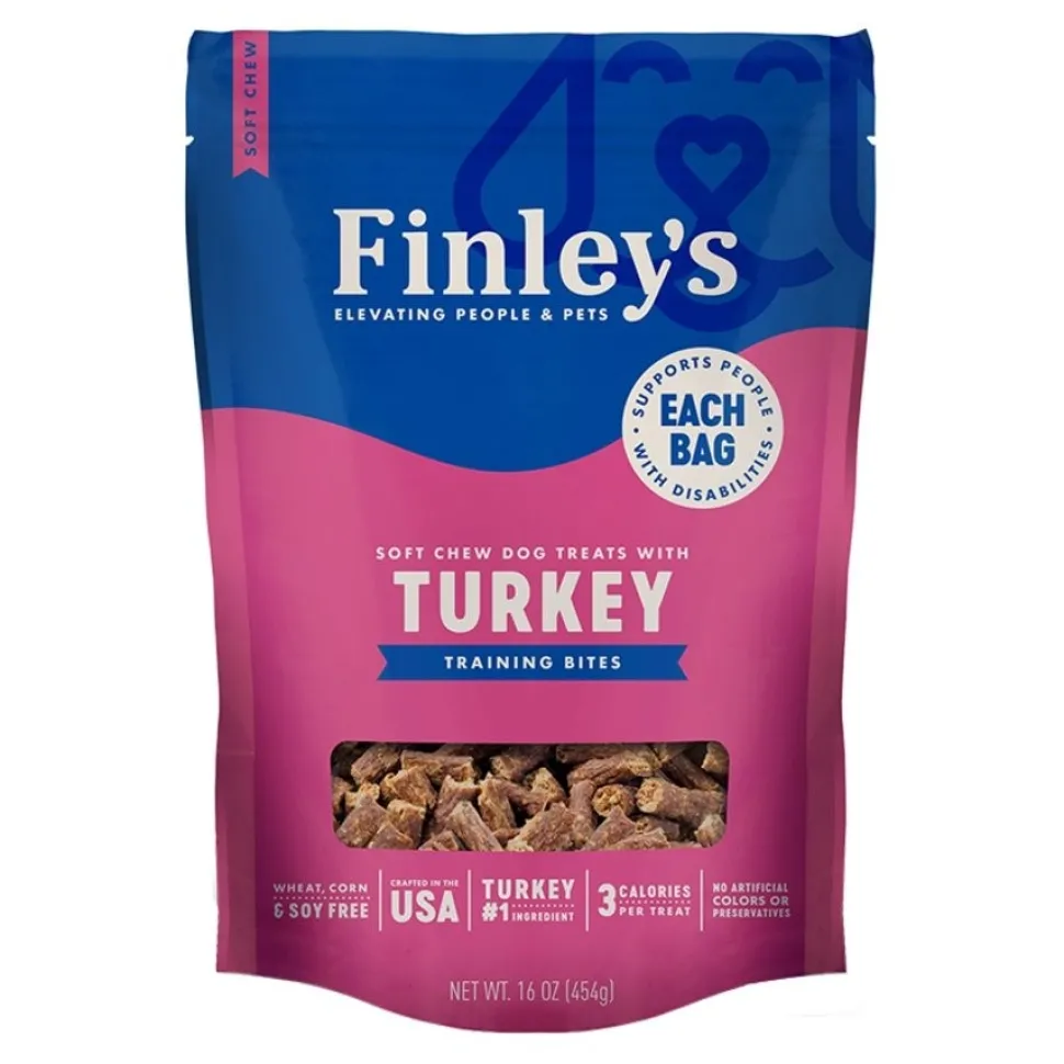 Finley's Soft Chew Training Bites Dog Treats Turkey Recipe 16-oz