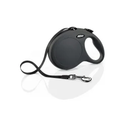 Flexi Classic Nylon Cord Dog Leash Black Large 16-ft Up To 132-lb