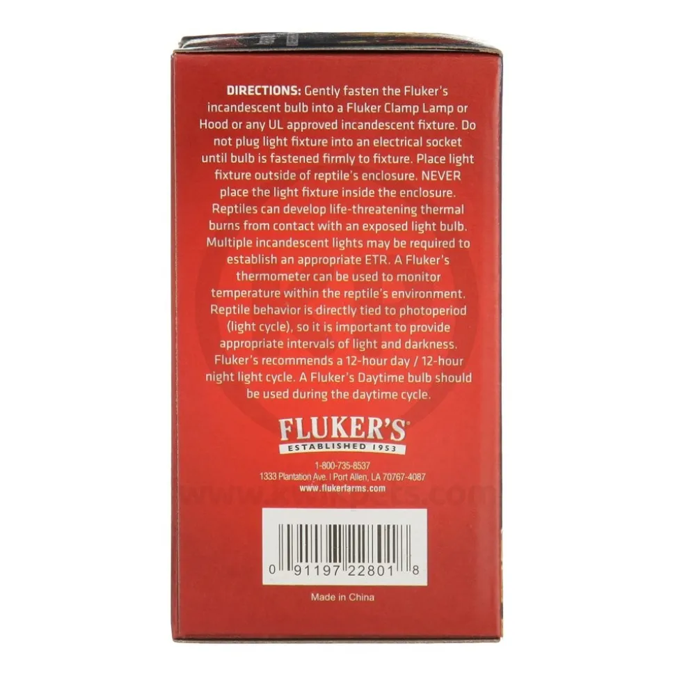 Fluker's Repta-Sun Incandescent Reptile Red Heat Bulb 60W